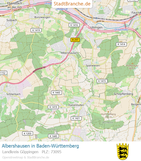 Albershausen Stadtplan Landkreis Göppingen Baden-Württemberg