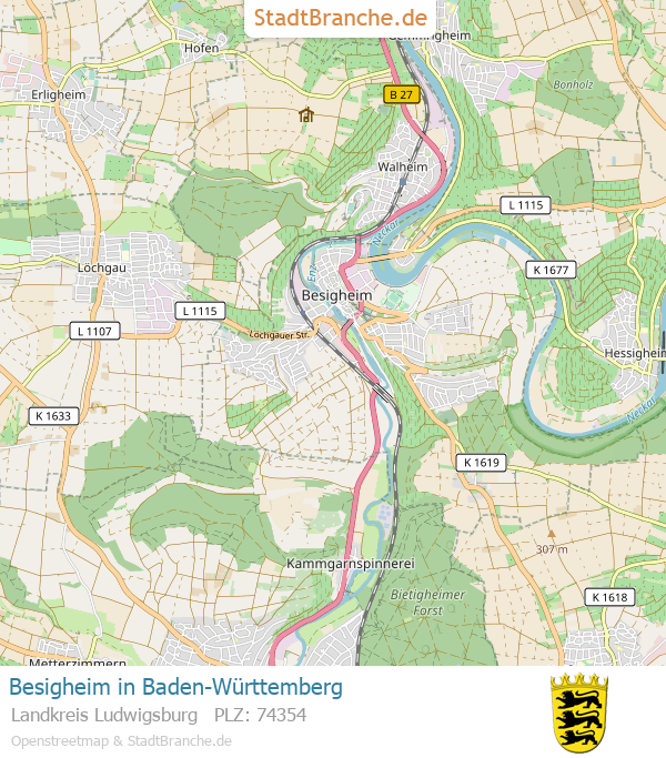 Besigheim Stadtplan Landkreis Ludwigsburg Baden-Württemberg