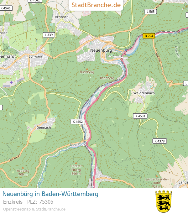 Neuenbürg Stadtplan Enzkreis Baden-Württemberg