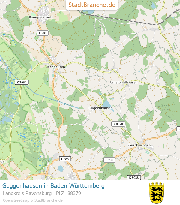 Guggenhausen Stadtplan Landkreis Ravensburg Baden-Württemberg