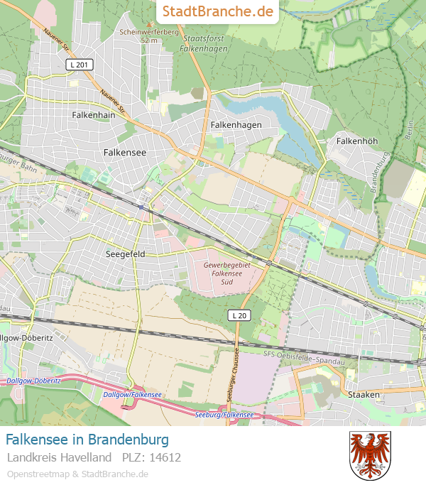 Falkensee Stadtplan Landkreis Havelland Brandenburg