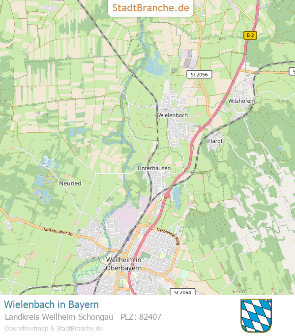Wielenbach Stadtplan Landkreis Weilheim-Schongau Bayern