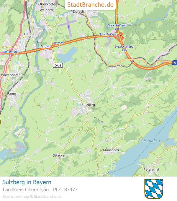 Sulzberg Stadtplan Landkreis Oberallgäu Bayern