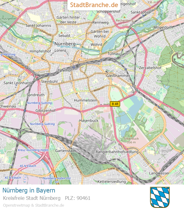 Nürnberg Stadtplan Kreisfreie Stadt Nürnberg Bayern