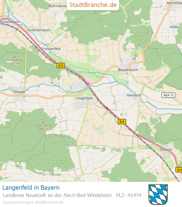 Langenfeld Stadtplan Landkreis Neustadt an der Aisch-Bad Windsheim Bayern