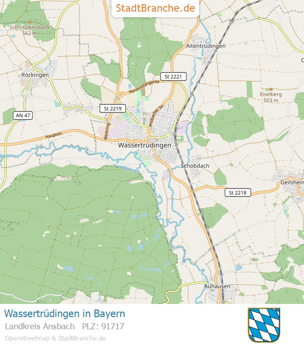 Wassertrüdingen Stadtplan Landkreis Ansbach Bayern
