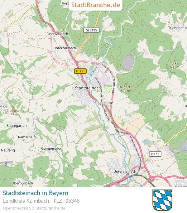 Stadtsteinach Stadtplan Landkreis Kulmbach Bayern