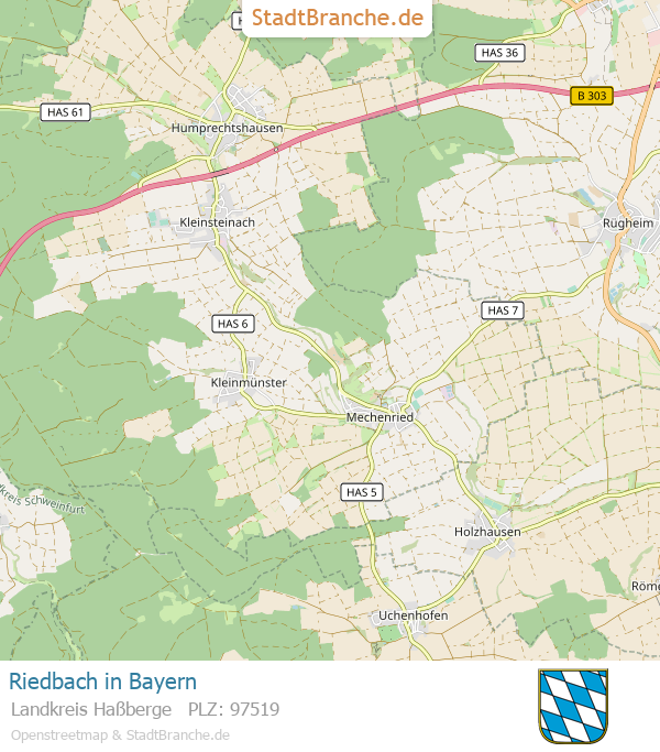 Riedbach Stadtplan Landkreis Haßberge Bayern