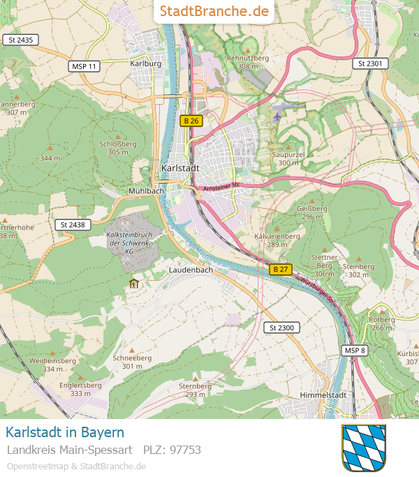 Karlstadt Stadtplan Landkreis Main-Spessart Bayern