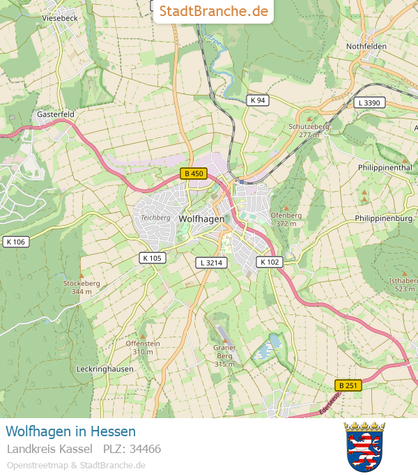Wolfhagen Stadtplan Landkreis Kassel Hessen