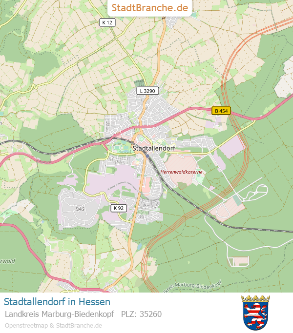 Stadtallendorf Stadtplan Landkreis Marburg-Biedenkopf Hessen