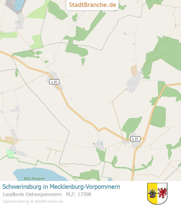 Schwerinsburg Stadtplan Landkreis Ostvorpommern Mecklenburg-Vorpommern