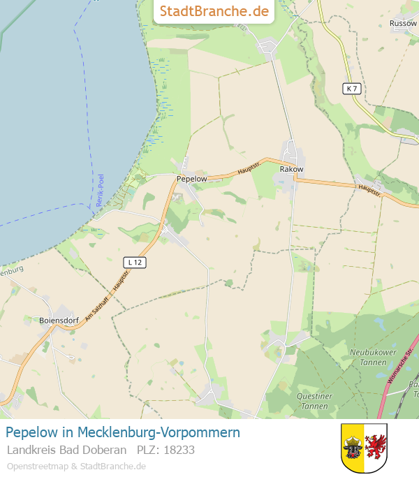 Pepelow Stadtplan Landkreis Bad Doberan Mecklenburg-Vorpommern