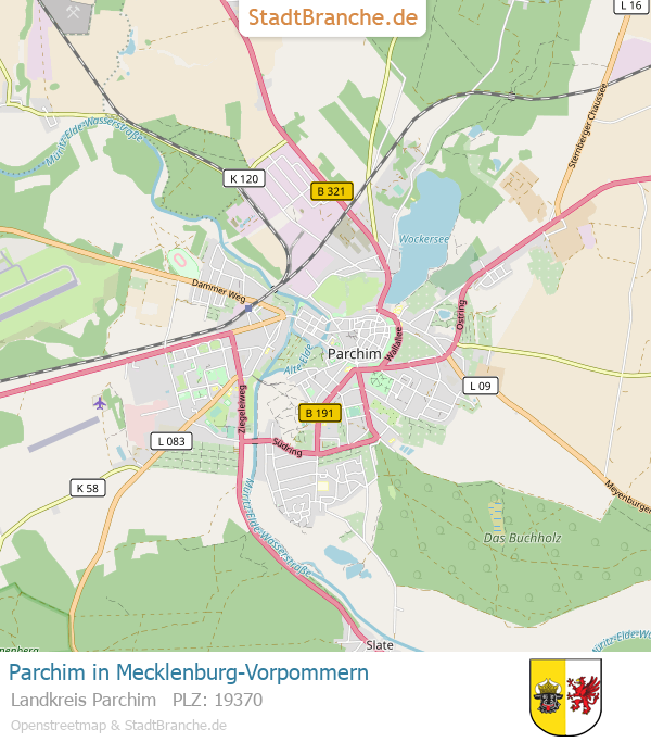 Parchim Stadtplan Landkreis Parchim Mecklenburg-Vorpommern