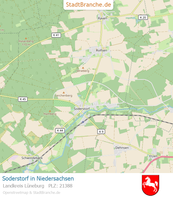 Soderstorf Stadtplan Landkreis Lüneburg Niedersachsen