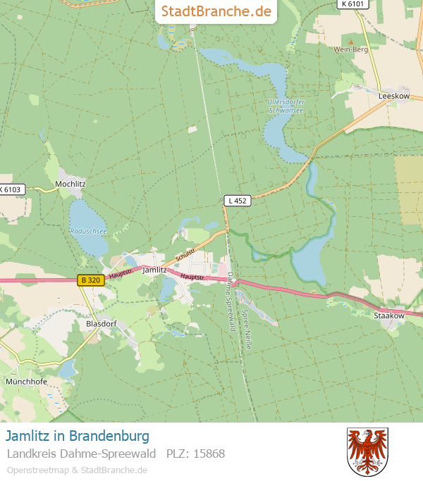 Jamlitz Stadtplan Landkreis Dahme-Spreewald Brandenburg