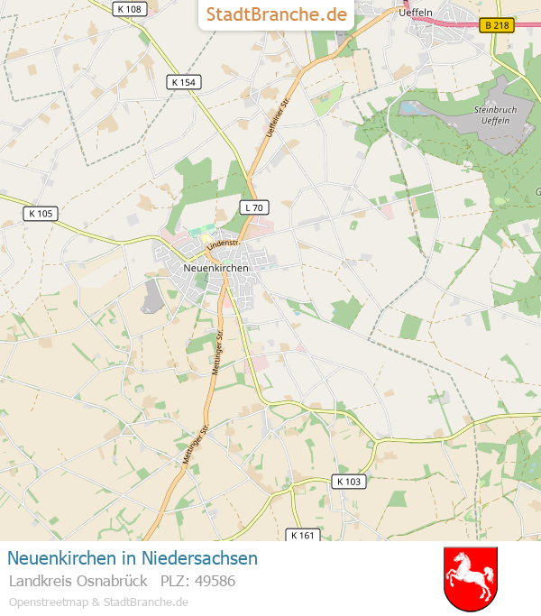Neuenkirchen Stadtplan Landkreis Osnabrück Niedersachsen