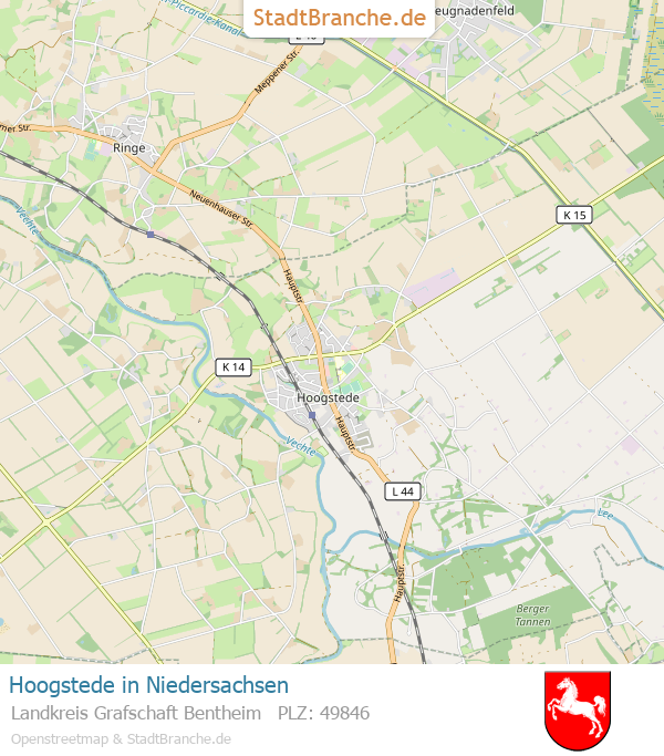 Hoogstede Stadtplan Landkreis Grafschaft Bentheim Niedersachsen