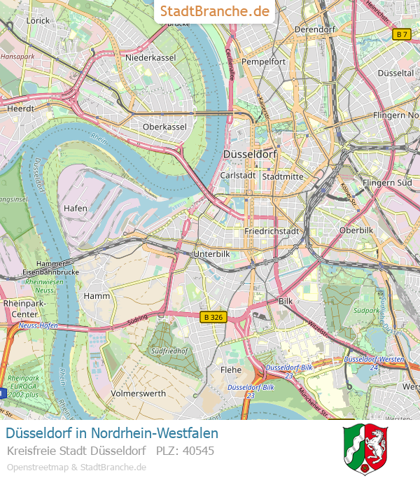 Düsseldorf Stadtplan Kreisfreie Stadt Düsseldorf Nordrhein-Westfalen
