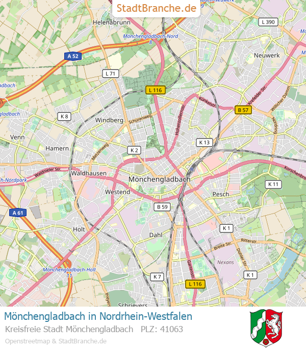 Mönchengladbach Stadtplan Kreisfreie Stadt Mönchengladbach Nordrhein-Westfalen