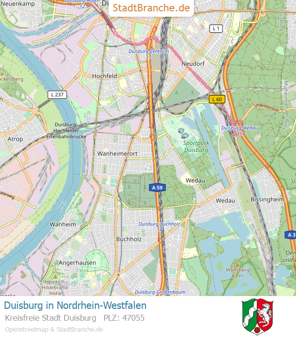 Duisburg Stadtplan Kreisfreie Stadt Duisburg Nordrhein-Westfalen
