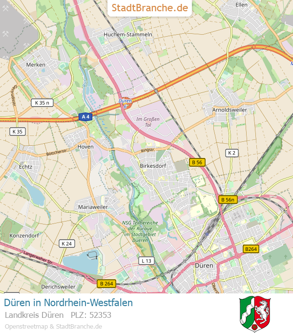 Düren Stadtplan Landkreis Düren Nordrhein-Westfalen