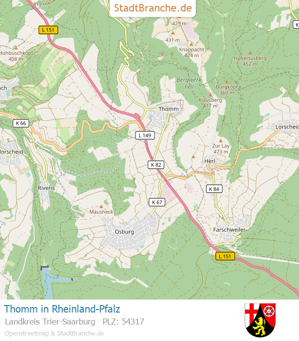 Thomm Stadtplan Landkreis Trier-Saarburg Rheinland-Pfalz