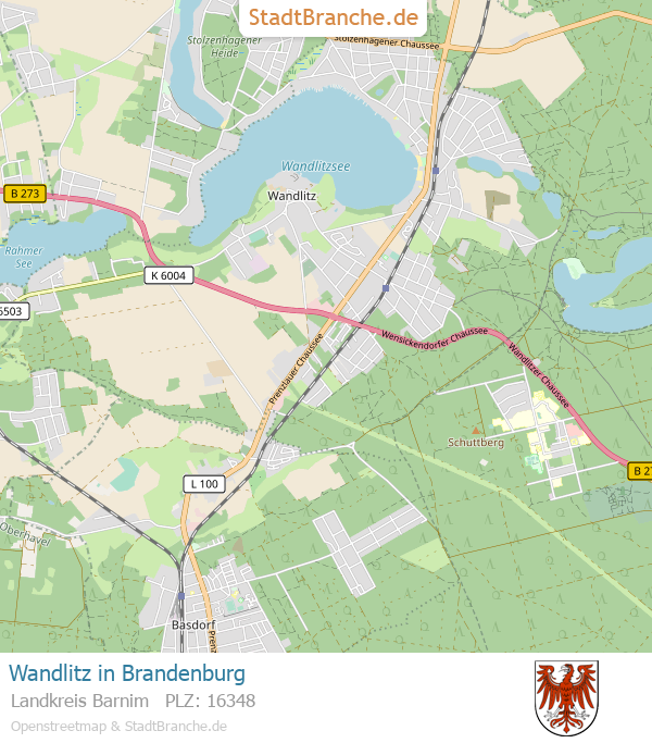 Wandlitz Stadtplan Landkreis Barnim Brandenburg
